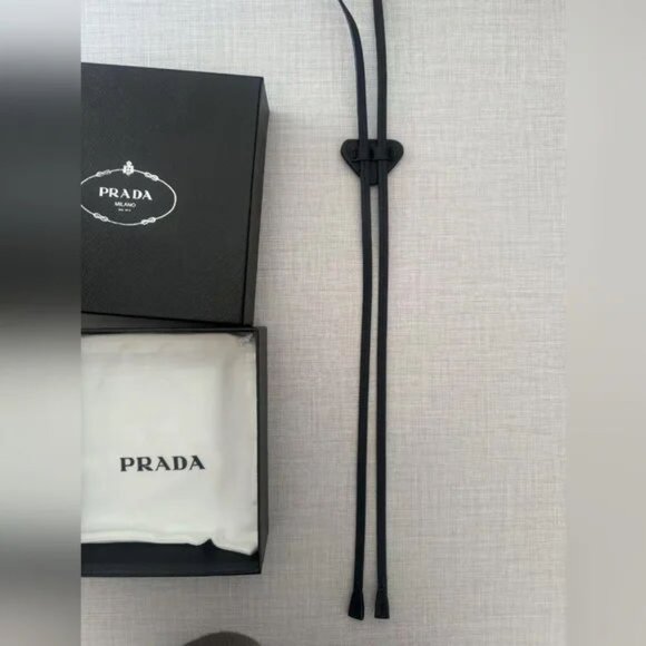 Prada Saffiano Leather Bolo Tie Unisex
